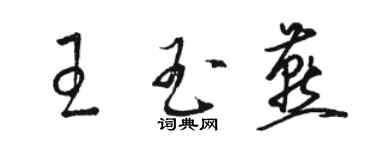 駱恆光王玉燕草書個性簽名怎么寫