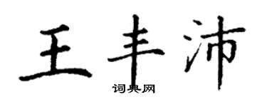 丁謙王豐沛楷書個性簽名怎么寫
