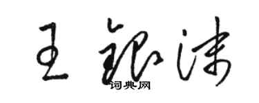 駱恆光王銀沫草書個性簽名怎么寫