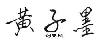 駱恆光黃子墨行書個性簽名怎么寫