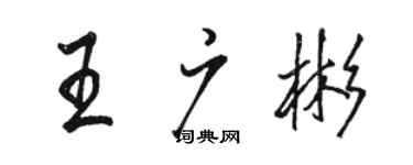 駱恆光王廣彬行書個性簽名怎么寫