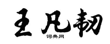 胡問遂王凡韌行書個性簽名怎么寫