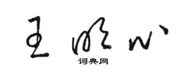 駱恆光王明心草書個性簽名怎么寫