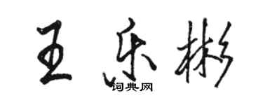 駱恆光王樂彬行書個性簽名怎么寫