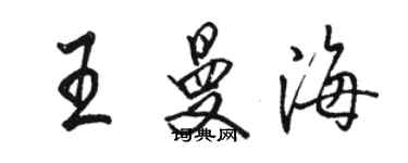 駱恆光王曼海行書個性簽名怎么寫