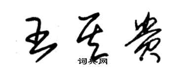 朱錫榮王其貴草書個性簽名怎么寫