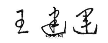 駱恆光王建運草書個性簽名怎么寫