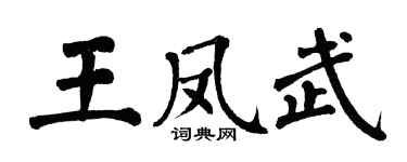 翁闓運王鳳武楷書個性簽名怎么寫