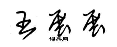 朱錫榮王展展草書個性簽名怎么寫