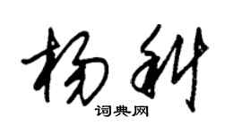 朱錫榮楊科草書個性簽名怎么寫