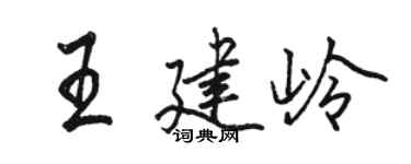 駱恆光王建嶺行書個性簽名怎么寫