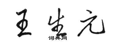 駱恆光王生元行書個性簽名怎么寫