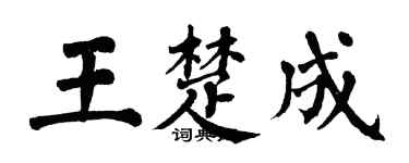 翁闓運王楚成楷書個性簽名怎么寫