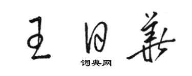 駱恆光王日華草書個性簽名怎么寫