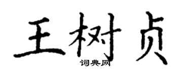 丁謙王樹貞楷書個性簽名怎么寫