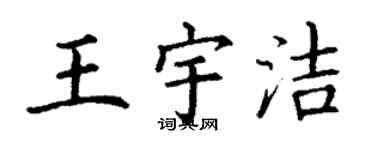 丁謙王宇潔楷書個性簽名怎么寫