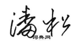 駱恆光潘松草書個性簽名怎么寫