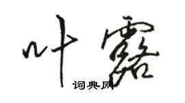 駱恆光葉露行書個性簽名怎么寫