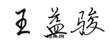 駱恆光王益駿行書個性簽名怎么寫