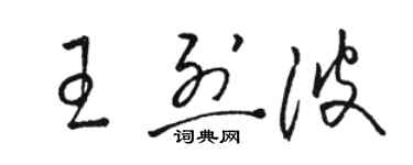 駱恆光王烈波草書個性簽名怎么寫