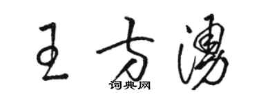 駱恆光王方涌草書個性簽名怎么寫