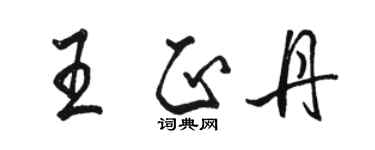 駱恆光王正丹行書個性簽名怎么寫