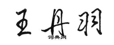 駱恆光王丹羽行書個性簽名怎么寫