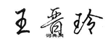 駱恆光王晉玲行書個性簽名怎么寫