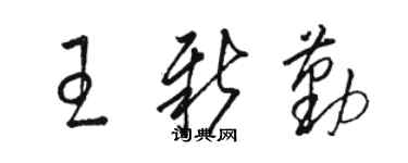 駱恆光王新勤草書個性簽名怎么寫