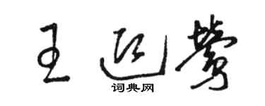 駱恆光王迎鶯草書個性簽名怎么寫