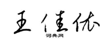 梁錦英王佳依草書個性簽名怎么寫