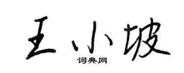 王正良王小坡行書個性簽名怎么寫