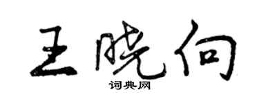 曾慶福王曉向行書個性簽名怎么寫