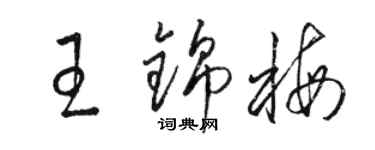 駱恆光王錦梅草書個性簽名怎么寫