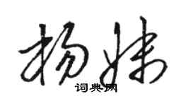 駱恆光楊妹草書個性簽名怎么寫