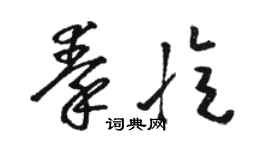 駱恆光秦憶草書個性簽名怎么寫