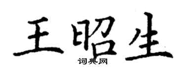 丁謙王昭生楷書個性簽名怎么寫