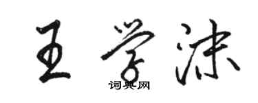 駱恆光王學沫行書個性簽名怎么寫