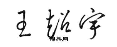駱恆光王超宇草書個性簽名怎么寫