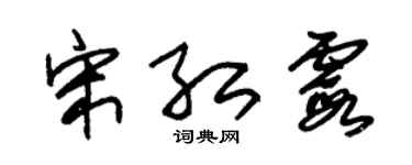 朱錫榮宋紅霞草書個性簽名怎么寫