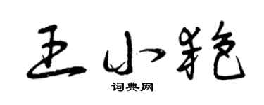 曾慶福王小艷草書個性簽名怎么寫