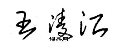 朱錫榮王凌江草書個性簽名怎么寫