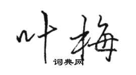 駱恆光葉梅行書個性簽名怎么寫