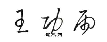 駱恆光王功雨草書個性簽名怎么寫