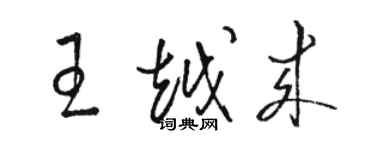 駱恆光王越來草書個性簽名怎么寫