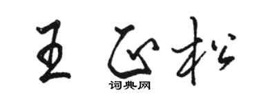駱恆光王正松行書個性簽名怎么寫