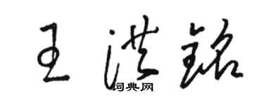 駱恆光王洪銘草書個性簽名怎么寫