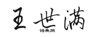 駱恆光王世滿行書個性簽名怎么寫