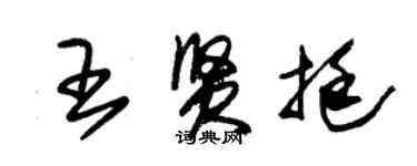 朱錫榮王賢挺草書個性簽名怎么寫