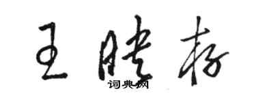 駱恆光王映存草書個性簽名怎么寫